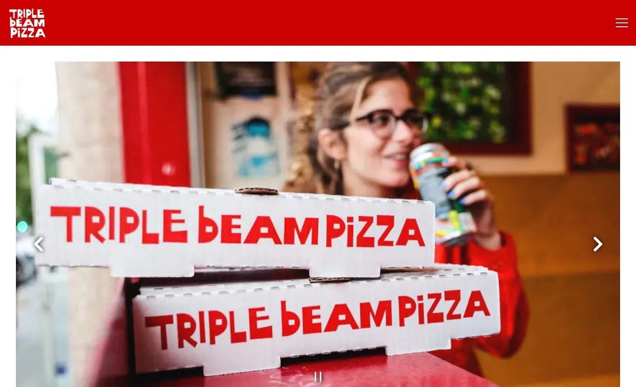 Homepage of Triple Beam Pizza (triplebeampizza.com)